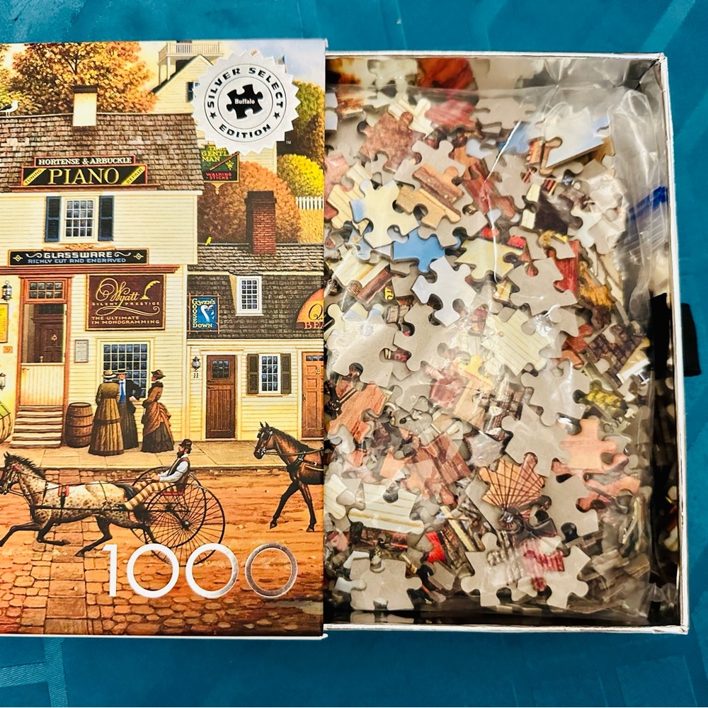 LikeNew! Buffalo Games Silver Select Charles Wysocki Olde Cape Cod Jigsaw Puzzle